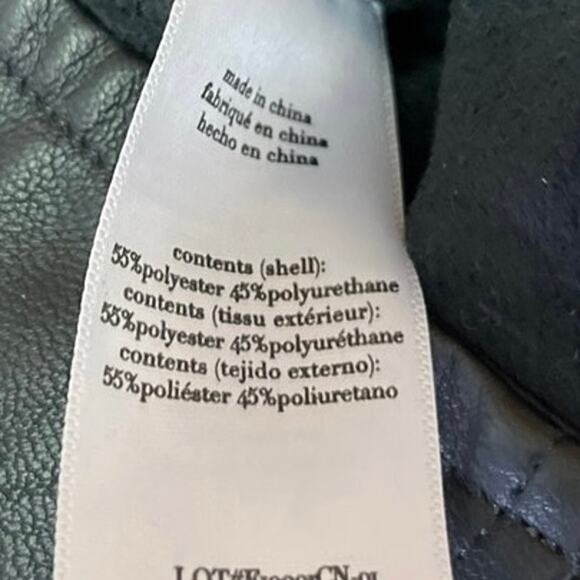 WeWoreWhat Black Faux Vegan Leather Zip Up Belted Moto Jumpsuit Overalls Size S - Picture 5 of 5